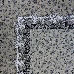 Nappe Carrée Coton Grise motif Provençal "Champêtre"
