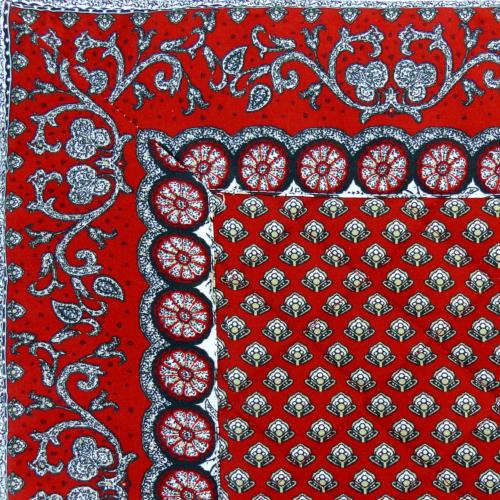 Tapis matelassé Provençal Dentelle "Rouge" 75x75 cm