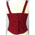 Bustier élastiqué Smock Rouge Abeilles