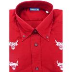 Chemise Camarguaise manches longues rouge motifs Corrida