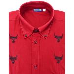 Chemise Camarguaise manches longues rouge Corrida