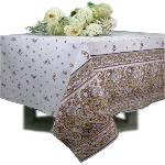 Nappe Perle Rectangulaire Coton Placée motif "Bagnols"