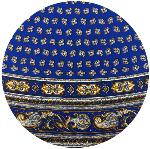 Nappe Ronde Bleue 180 cm joli motif Provençal "Bastidin