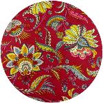 Nappe Ronde Rouge 160 cm joli motif Provençal "Inola