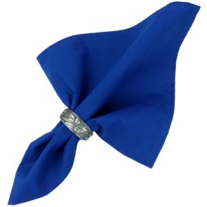 Serviette de table 100% coton unie bleue marine Valdrôme