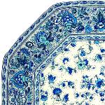 Set de table matelassé octogonal Blanc motif Champêtre