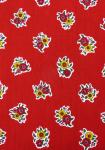 Tissu Provençal 100% coton Laize 140 cm Rouge "Fleurs