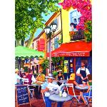 Torchon de cuisine 47 x 67 cm motif Café de Provence Multicolore
