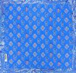 Tapis matelassé Provençal bleu Calissons blancs