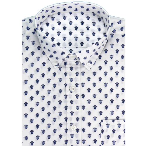 Chemise Blanche Provençale manches longues motif Bonis