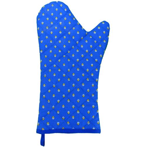 Gant de cuisine en tissu Provençal Bleu motif Estérel