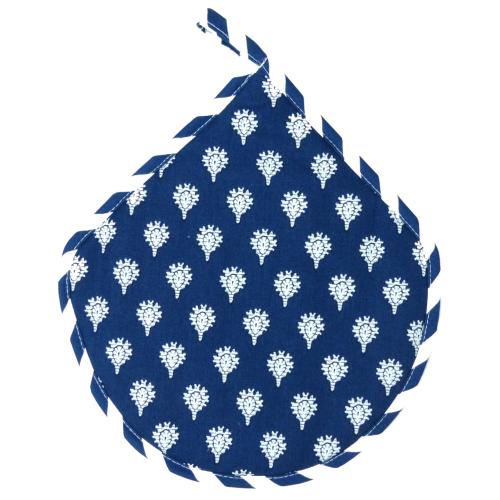 Manique de cuisine indianaire Bleu de Gênes