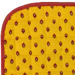 Manique en tissu Provençal Safran motif Estérel