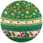Nappe Ronde Verte 180 cm joli motif Provençal "Floral