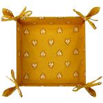 Panire  pain Ocre en tissu Provenal motif Roussillon