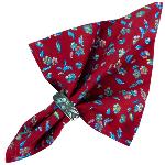 Serviette de table motif Provençal Champêtre, coloris Rouge