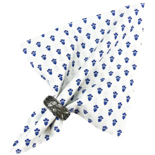 Serviette de table 45x45 cm Blanche motif Bonis