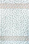 Torchon de cuisine 45 x 70 cm Ecru/Vert motif Volutes