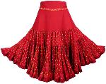 Jupe Provençale à volants Rouge - Laly