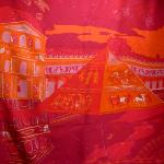 Carré 100% Soie 105x105 "Pégase Rouge"