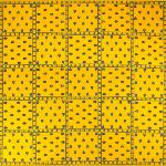 Foulard Provençal Patch jaune 74x74 cm