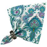 Serviette de table 45x45 cm Bleue motif Haveli