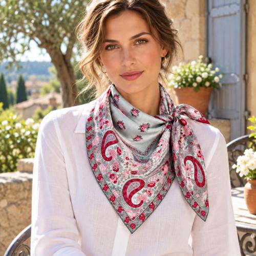 Foulard Provençal Maianenco Gris