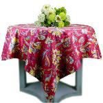 Nappe Carrée Rouge joli motif Provençal "Inola"