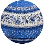 Nappe Ronde Provençale 180 cm motif «Gordes» coloris Bleu