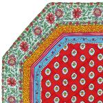 Set de table matelassé Octogonal 35X35 Rouge motif Gordes