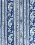 Tissu Provençal Galon 100% coton Laize 148 cm Bonis bleu Cocagne