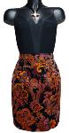 Jupe velours Mi-Longue motif Sixties