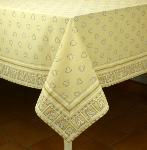 Nappe Carrée 170x170 cm Beige motif Roussillon