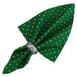Serviette de table coton 45x45 cm Verte motif Lavande