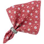 Serviette de table tissu Provençal rouge motif fleurettes