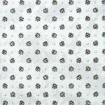 Serviette de table 45x45 cm Blanche motif Fleurettes