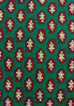 Tissu Provençal 100% coton Laize 140 cm Vert/Rouge "Lotus