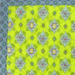 Tapis matelassé Provençal vert motif Batiste