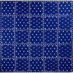 Foulard Provençal Patch bleu 53x53 cm