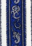Galon Découpé Tissu de Provence 100% coton Laize 8 cm Bleu "Cachemire