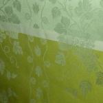 Nappe Jacquard Carrée 175x175 cm Verte motif Raisin