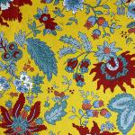 Nappe Carrée Coton Ocre motif Provençal "Bambou"