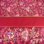 Nappe Cassis Rectangulaire Coton Plac�e motif "Colombes"