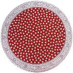 Nappe Ronde Rouge 180 cm joli motif Provençal "Indianaire"