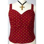 Bustier lastiqu Smock Rouge Abeilles