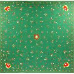 Foulard Provençal Farandole vert 80x80 cm