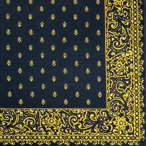 Foulard Provençal lavandin noir 60x60 cm