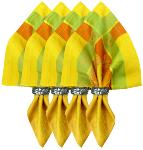 Lot 6 Serviettes Jacquard Epis Jaunes