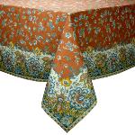 Nappe Carrée Coton Terracotta motif Provençal "Arles"
