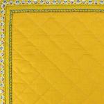 Set de table rversible coton uni Jaune et motif Bambou